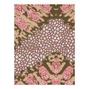 Intrikates Stoffdesign mit Blumenmuster Poster