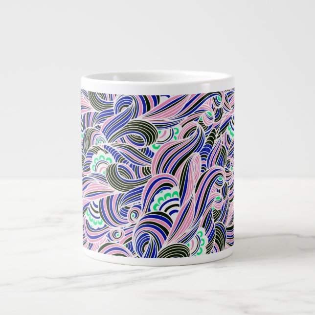 Intrikierte Wirbel Jumbo-Tasse (Vorderseite)