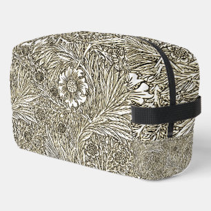 Intrikiertes Blumendesign in Braun und Weiß Waschbeutel