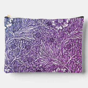 Intrikiertes Blumendesign in Lila Farben und Weiß Zubehörtasche