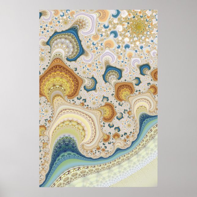 Intrikiertes Fraktal-Muster Poster (Vorne)
