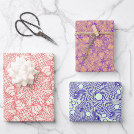 Intrikiertes Muster Geschenkpapier Set