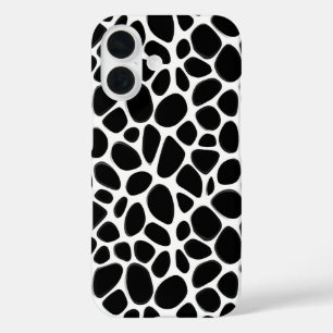 Intrikiertes Schwarzweiß-Muster iPhone 16 Hülle