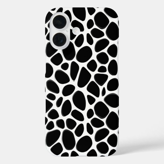 Intrikiertes Schwarzweiß-Muster Case-Mate iPhone Hülle (Rückseite)