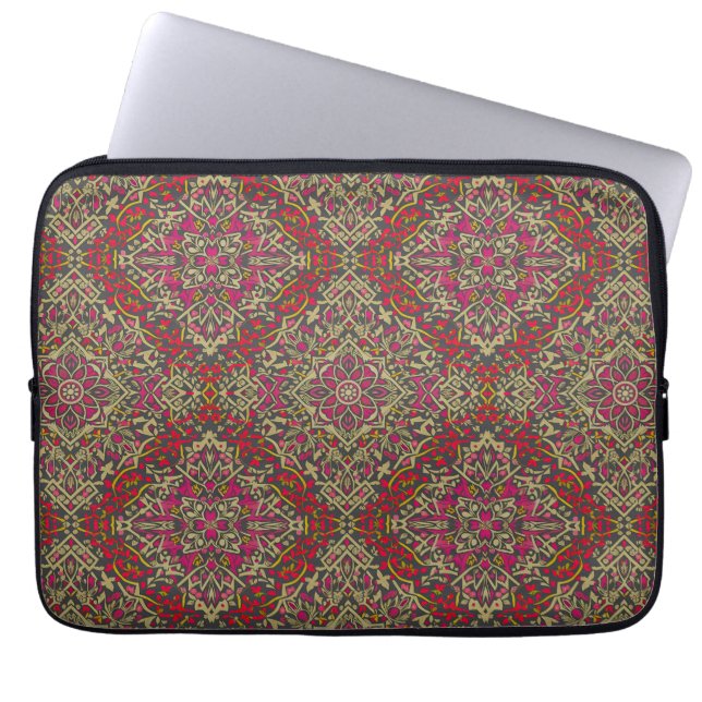 Intrikiertes, traditionelles orientalisches Rug Mo Laptopschutzhülle (Vorderseite)
