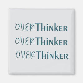 Introspektive kühne schwarze und blaue Zitat-Kunst Magnet