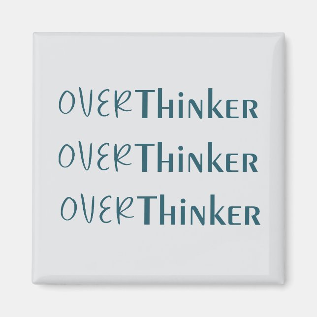 Introspektive kühne schwarze und blaue Zitat-Kunst Magnet (Vorne)