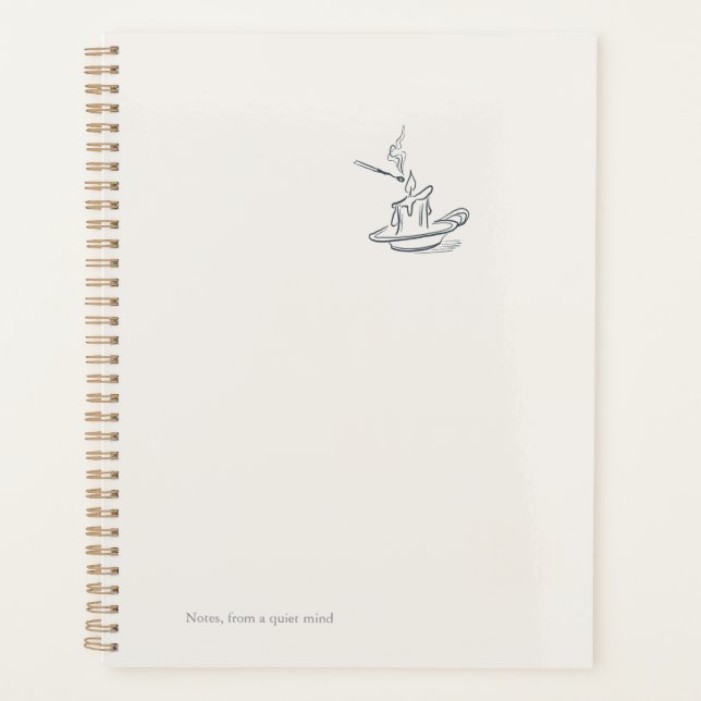 Introvert Black and White Minimalist Planner Planer (Vorderseite)