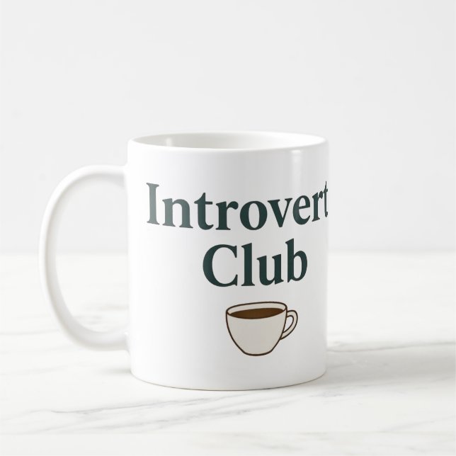 Introvert Club - Ästhetische Tasse (Links)
