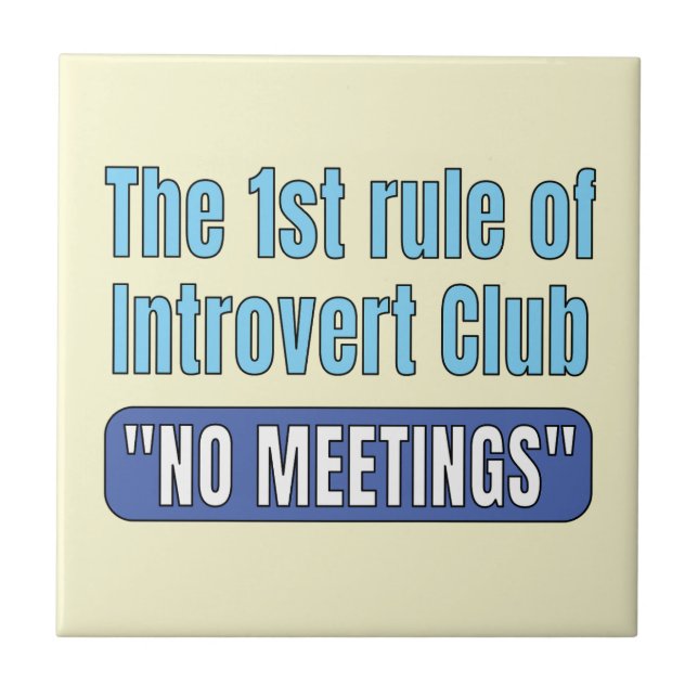Introvert Club T-Shirt Fliese (Vorderseite)