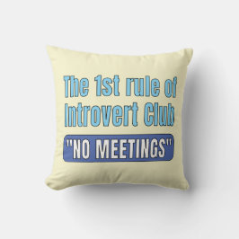 Introvert Club T-Shirt Kissen