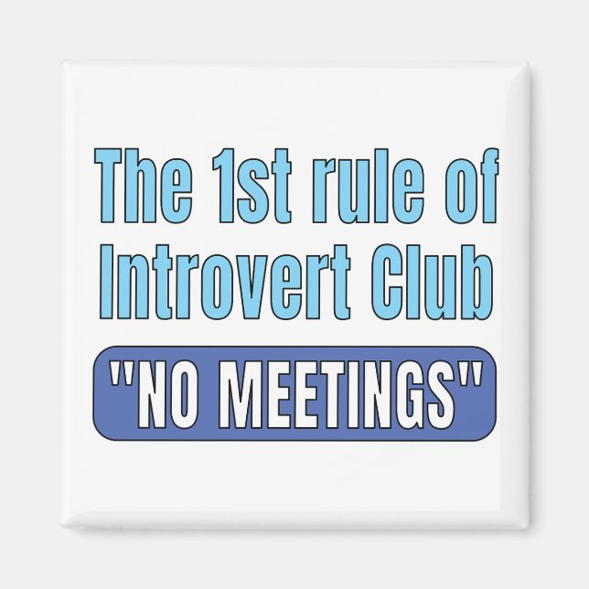 Introvert Club T-Shirt Magnet (Vorne)