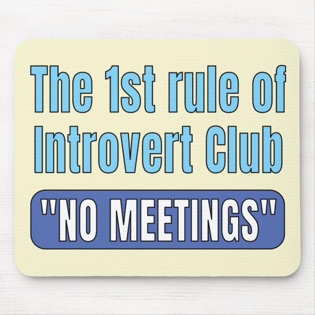 Introvert Club T-Shirt Mousepad (Vorne)