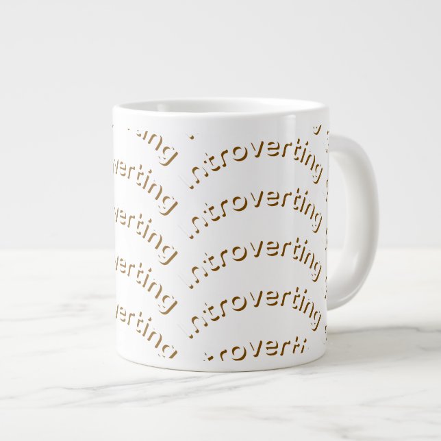 introvert customisable special mug gift Jumbo-Tasse (Vorderseite Rechts)