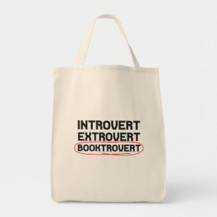 Introvert Extrovert Booktrovert Funny Book lovers Tragetasche