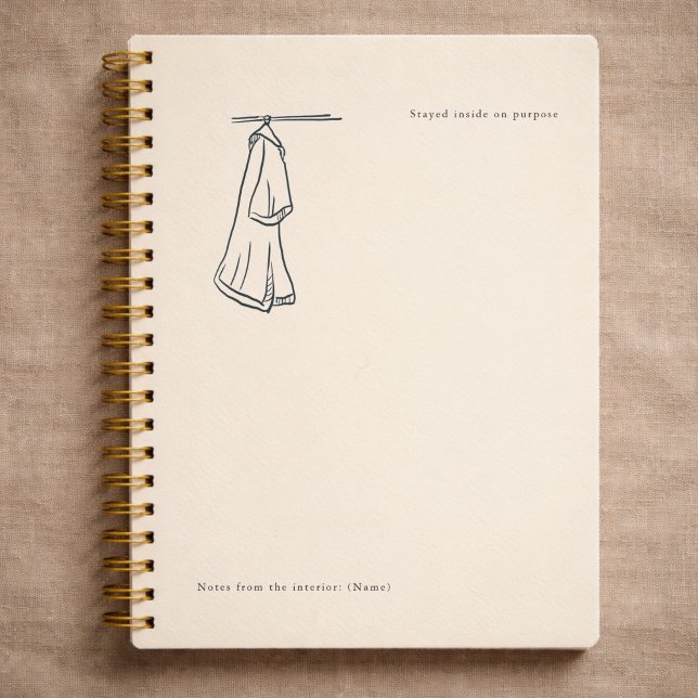 Introvert Geschenk Minimalistische Linienkunst  Notizbuch (Von Creator hochgeladen)