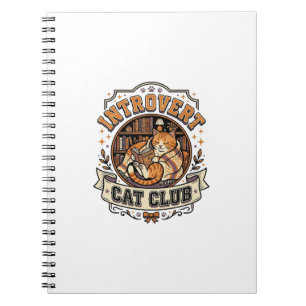 Introvert Katzenclub Katze Introvertiert Antisozia Notizblock