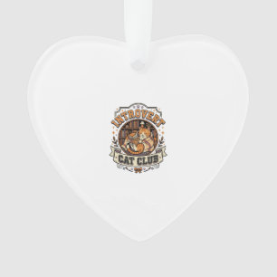 Introvert Katzenclub Katze Introvertiert Antisozia Ornament