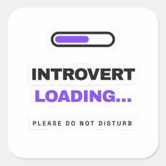 Introvert Loading Lustiger Aufkleber