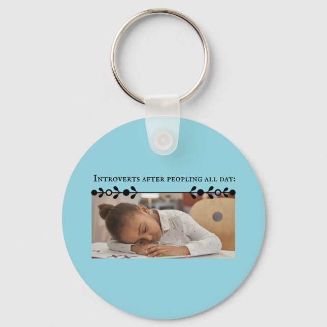 Introvert Meme Schlüsselanhänger (Vorderseite)