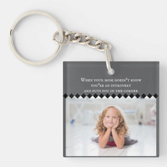 Introvert Meme Schlüsselanhänger (Vorderseite)
