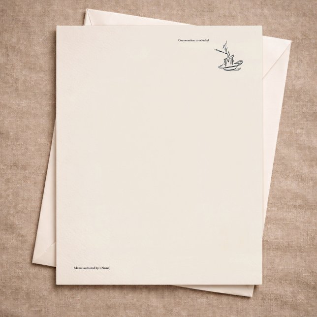 Introvert Minimal Line Art Einsamkeits-Tagebuch Briefbogen (Von Creator hochgeladen)
