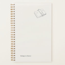 Introvert Minimalist Line Art Literary Gift Planer