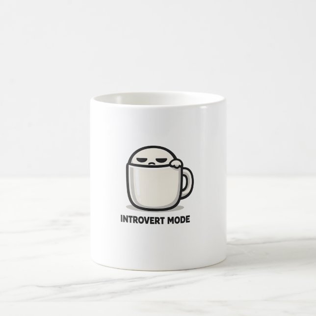 Introvert-Modus aktiviert - Süße müde Charakter-Ca Kaffeetasse (Mittel)