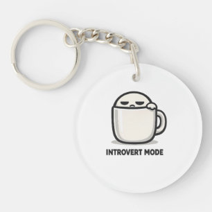 Introvert-Modus aktiviert - Süße müde Charakter-Ca Schlüsselanhänger