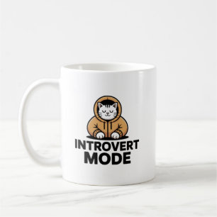 Introvert-Modus-Katzenbecher – Cozy-Minimalist-Kaf Kaffeetasse