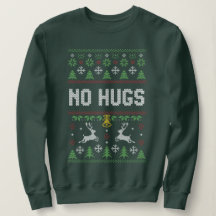 Introvert No Hugs Ugly Christmas Sweater