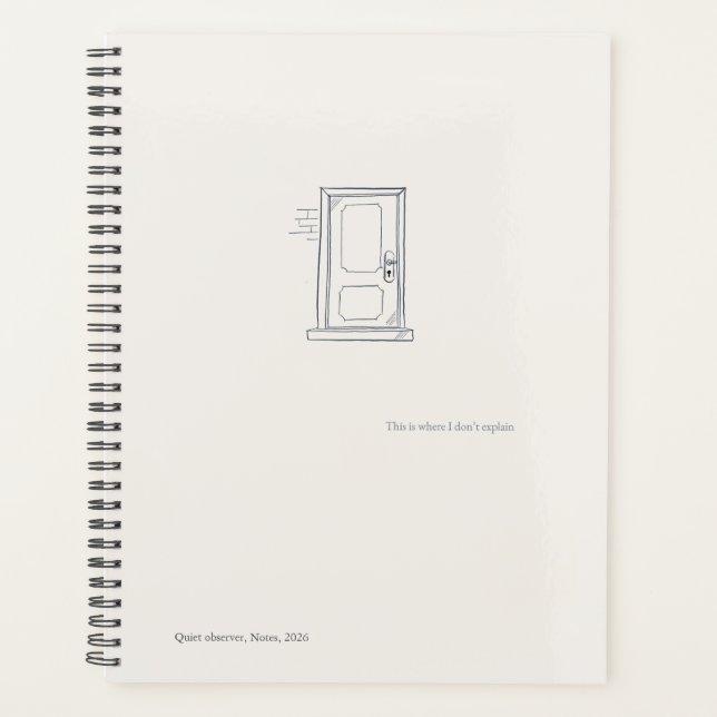 Introvert Quiet Solitude Minimal Line Art Planner Planer (Vorderseite)