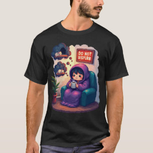 Introvert Ruhestörung Pixel Art Soziale Batterie  T-Shirt