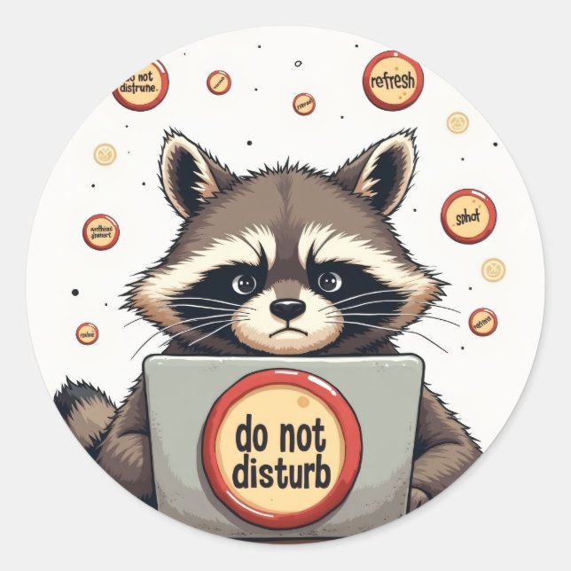 Introvert Social Media Avoidance Humor Sticker Do  (Vorderseite)