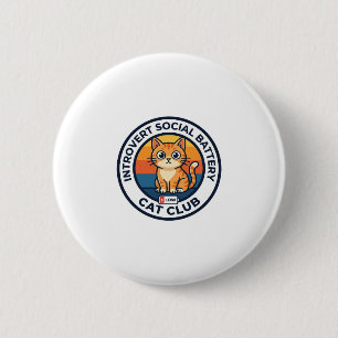 Introvert Sozialbatterie Katze Süße Kitty Design - Button
