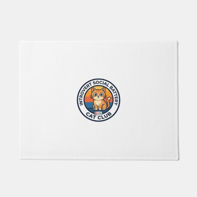Introvert Sozialbatterie Katze Süße Kitty Design - Fußmatte (Vorderseite)