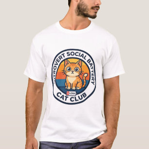 Introvert Sozialbatterie Katze Süße Kitty Design - T-Shirt
