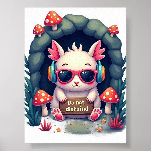 Introvert Soziale Batterie Leer Geräusche Abschirm Poster (Vorne)
