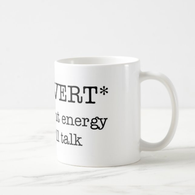 INTROVERT unzulängliche Energie-Tasse Tasse (Rechts)