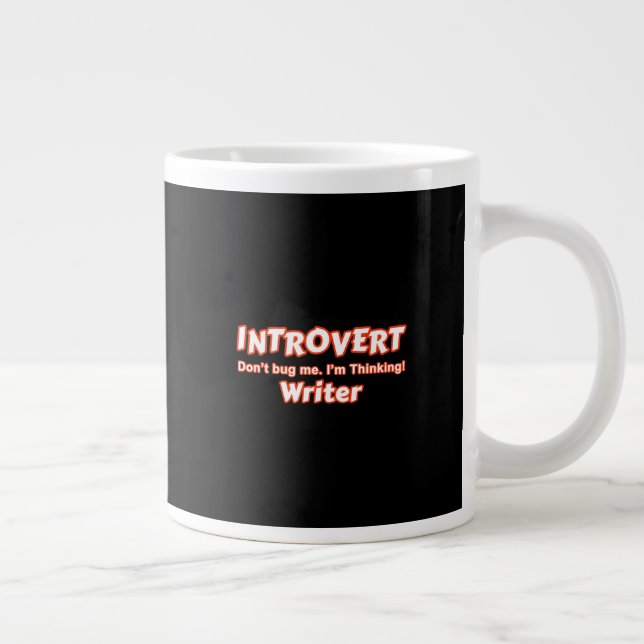 Introvert Writer Jumbo-Tasse (Rechts)