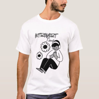 Introvert Zeit Minimalistische Typografie T-Shirt