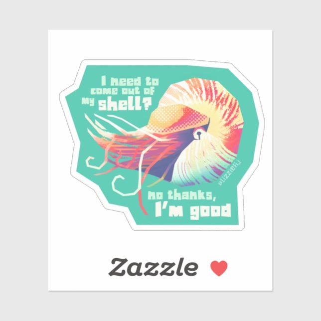 Introvertebrate nautilus - kleiner Aufkleber (Blatt)