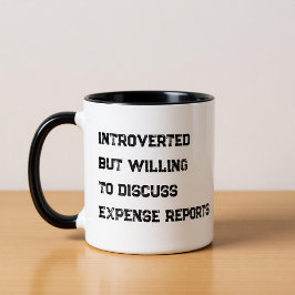 Introverted Accountant Funny Quote Coffee Mug Tasse