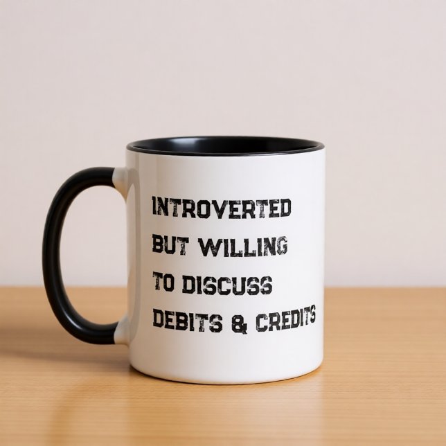 Introverted Accountant Funny Quote Coffee Mug Tasse (Von Creator hochgeladen)