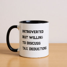 Introverted Accountant Funny Quote Coffee Mug Tasse