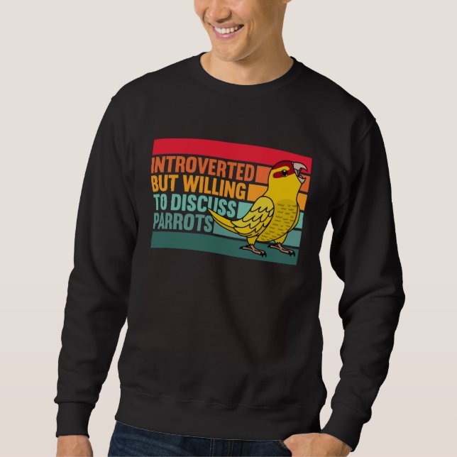 Introverted But Parrots Yellow Lutino Kakariki Sweatshirt (Vorderseite)