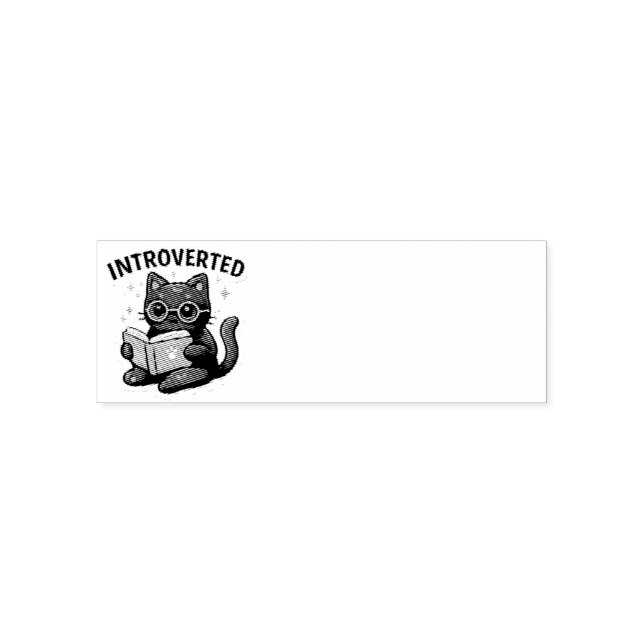 Introverted But Willing To Discuss Cats Permastempel (Design)