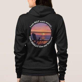 Introverted Cruise Spouse Balcony Premium Hoodie