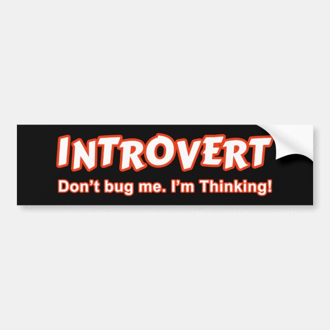 Introvertieren - Bug mich nicht, ich denke Autoaufkleber (Vorne)