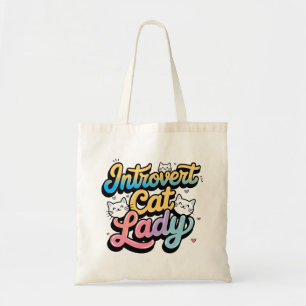 Introvertieren Cat Lady Tote Bag Tragetasche